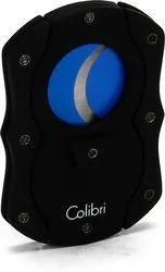 Colibri 'Cut' Dubbele Guillotine Sigarenknipper zwart/ blauw