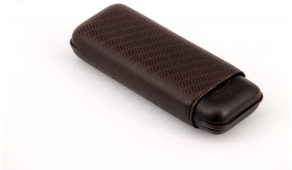 Davidoff Cigar Case XL-2 Brown Leather 'Enjoy' (étui à cigares en cuir marron)