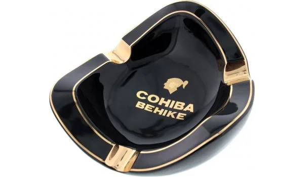 Cohiba Cendrier Behike Noir Or Porcelaine