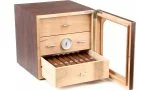adorini Humidor Chianti M Deluxe Walnoot Lades met Houten Voorkant