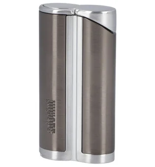  Briquet adorini Single Jet Curve Gunmetal avec poinçon à cigare