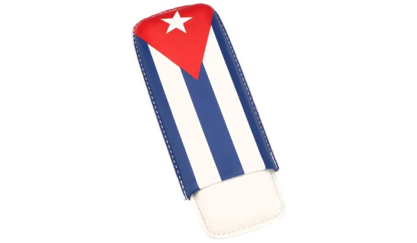 Étui à cigares Cuban Flag pour 2 cigares