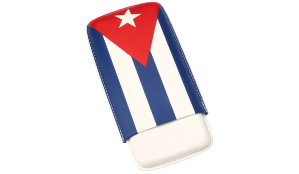 Étui à cigares Cuban Flag pour 3 cigares