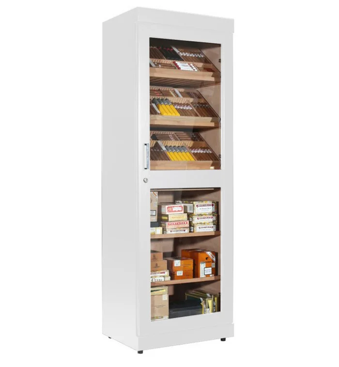 Armoire  à cigares adorini Roma Blanche avec Humidificateur électronique