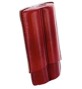 Etui à cigares Lubinski Cuir 2 Robusto rouge