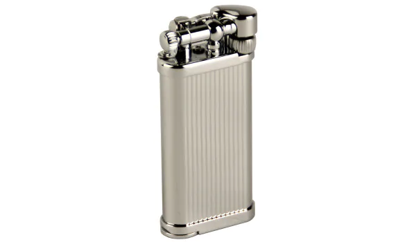 IM Corona pipe Briquet Old Boy chrome à rayures
