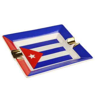 Sigarenasbak keramiek Cubaanse vlag