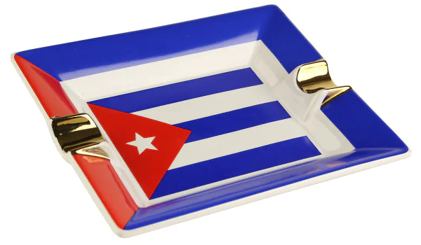 Sigarenasbak keramiek Cubaanse vlag