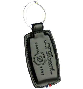 S.T. Dupont sleutelhanger zwart leer 3053