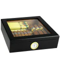 BigSmoke humidor zwart met glazen deksel