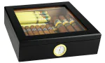 BigSmoke Humidor zwart met glazen deksel foto 9