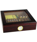 BigSmoke Humidor bruin met glazen deksel