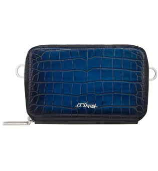 S.T. Dupont Le Grand Atelier Sigaren Schoudertas Blauw 141352