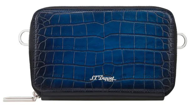 S.T. Dupont Le Grand Atelier Sigaren Schoudertas Blauw 141352