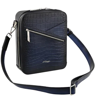 S.T. Dupont Le Grand Atelier Sigaren Schoudertas Blauw 141353