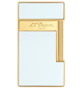 S.T. Dupont Slimmy Aansteker Wit Lak Goud 028004