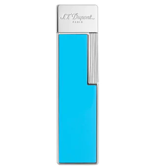 S.T. Dupont Twiggy Aansteker Lichtblauw Lak Chroom 030007