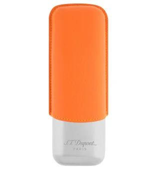 Étui à cigares S.T. Dupont  pour 2 Cigares Orange Chrome 183266