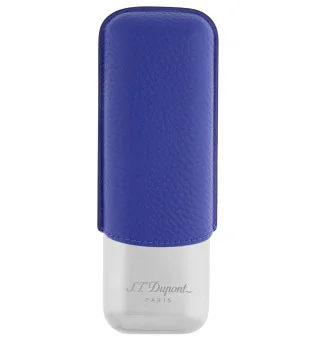 Étui à cigares S.T. Dupont pour 2 Cigares Bleu Chrome 183267