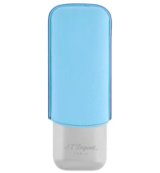 Étui à cigares S.T. Dupont pour 2 cigares Turquoise Chrome 183264