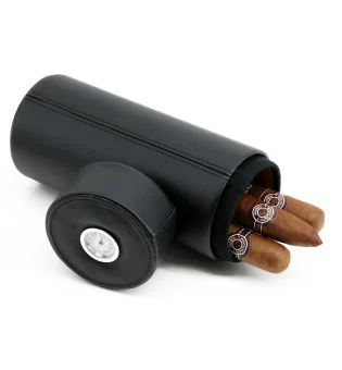 BigSmoke Leren Sigaren(reis)tas Ceder gevoerd incl. Hygrometer