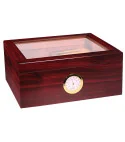 BigSmoke humidor medium bruin met glazen deksel