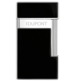 S.T. Dupont Slimmy Aansteker Zwart Lak Chroom 028221