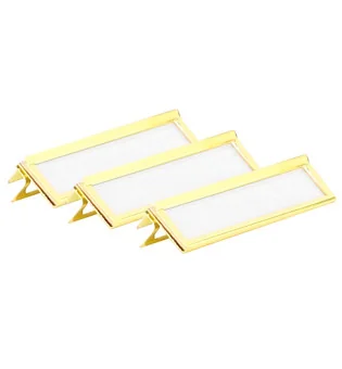 adorini Clips d'étiquettes en métal doré paquet de 3