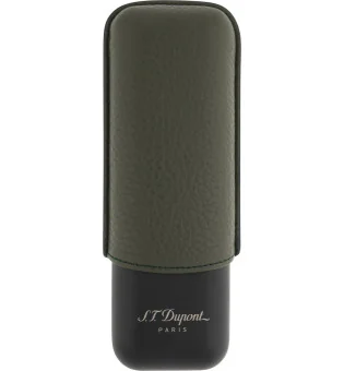 S.T. Dupont Étui à cigares pour 2 cigares Khaki  Noir Matte 183249