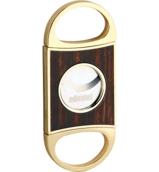 adorini 'Fusion' knipper met dubbele messen goud en ebbenhout