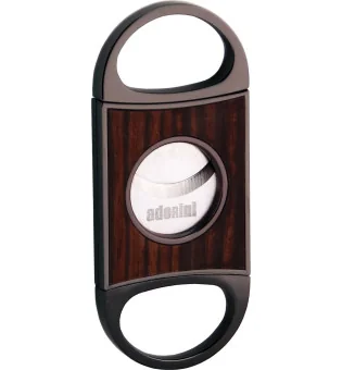 adorini 'Fusion' knipper met dubbele messen Gun Metal Ebony