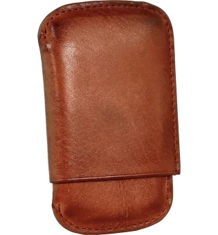 Angelo cigarillo/étui à cigares 4 cuir cognac