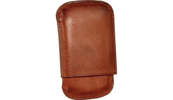 Angelo cigarillo/étui à cigares 4 cuir cognac