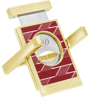 S.T. Dupont sigarenknipper en -steun monogram 1872 bordeauxrood 003478