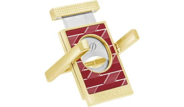 S.T. Dupont sigarenknipper en -steun monogram 1872 bordeauxrood 003478