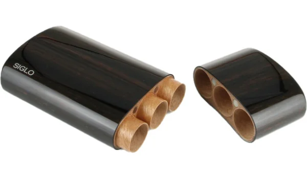 Siglo ebbenhouten hoesje voor 3 Corona sigaren