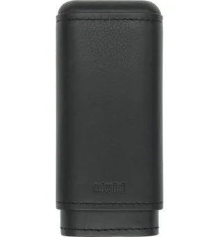 Etui à cigares en cuir véritable adorini pour 2 cigares  - noir
