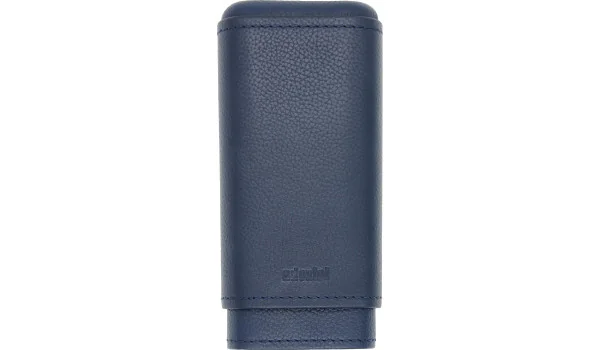 Etui à cigares adorini en cuir véritable pour 2-3 cigares Bleu