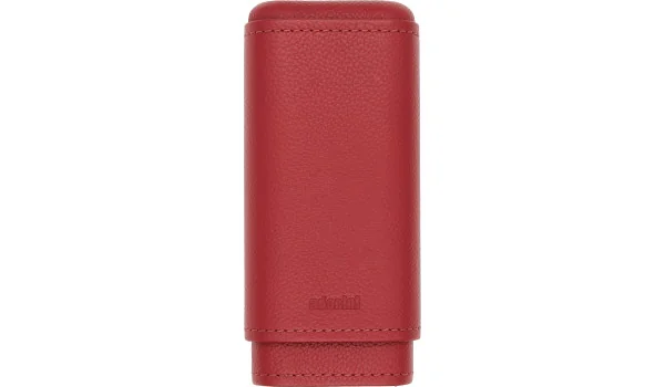 étui à cigares adorini genuine en cuir rouge 2-3 cigares