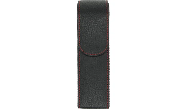 étui à cigares de poche adorini 2 cigares noir avec fil rouge