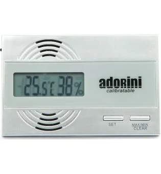 adorini Hygromètre et thermomètre digital argenté avec capteur Swiss Sensirion