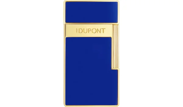 S.T. Dupont Biggy Aansteker Blauw Lak Goud 025225