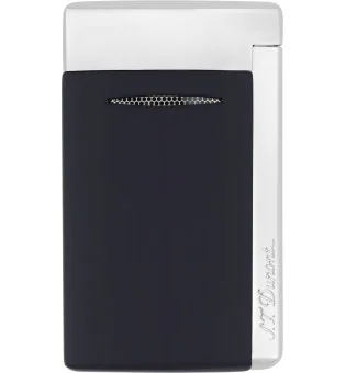 S.T. Dupont Minijet Aansteker Blauw Chroom 010811