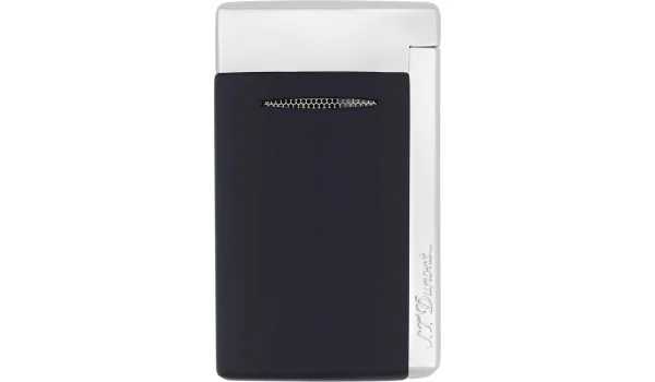S.T. Dupont Minijet Aansteker Blauw Chroom 010811