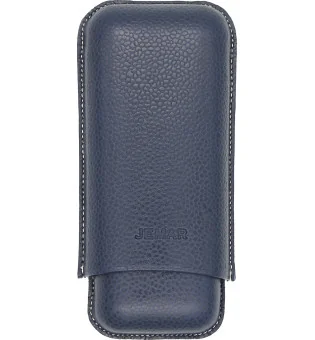Jemar Leren Dubbele Sigarenkoker Rand Beruga Blauw 464/2