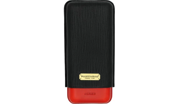 Étui à cigare Partagas Triple en cuire Rouge Noir  photo 2