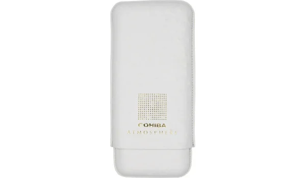 Etui à cigares Cohiba Atmosphere Cuir blanc et or