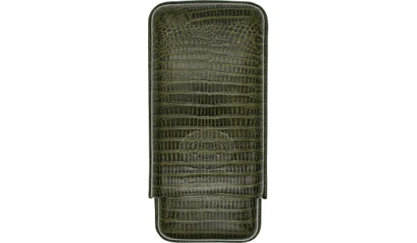 Hoyo de Monterrey Sigarenkoker Leer Groen 3 stuks.