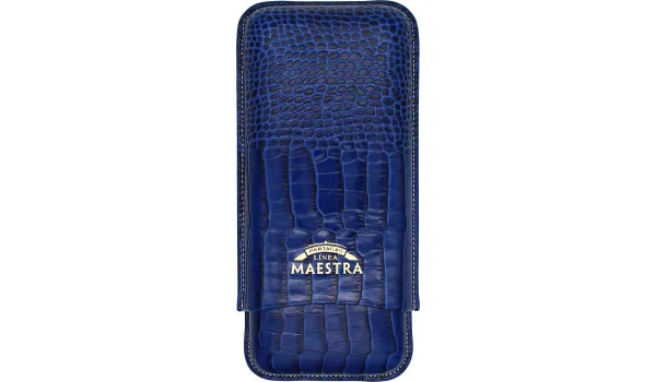 Partagas Linea Maestra Sigarenkoker Leer Blauw 3 stuks.