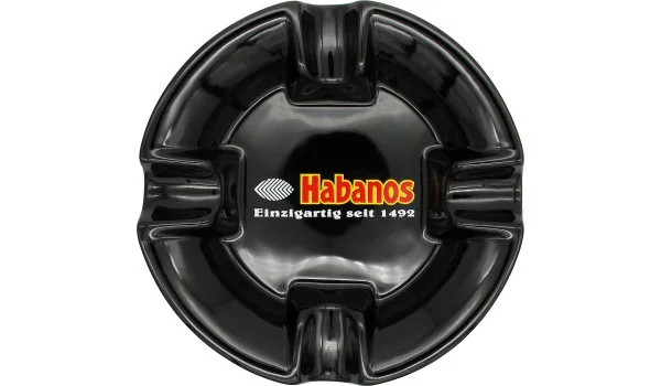 Cendrier Habanos rond noir